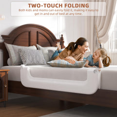 FigTime bed rail height adjustment keeps the guard snug with most mattresses.