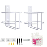 The Fijaru wall-mount wipes holder 2-pack keeps canisters within easy reach for quick cleanups.