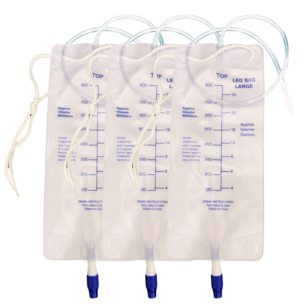 Filigan 800ml nephrostomy bag with twist valve and 24-inch silicone tube for controlled drainage.