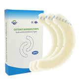 Filigan ostomy barrier strip with elastic edge for secure, comfortable wear
