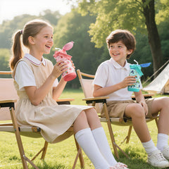 Fimibuke bottle wide mouth accepts ice cubes for cold, refreshing drinks.
