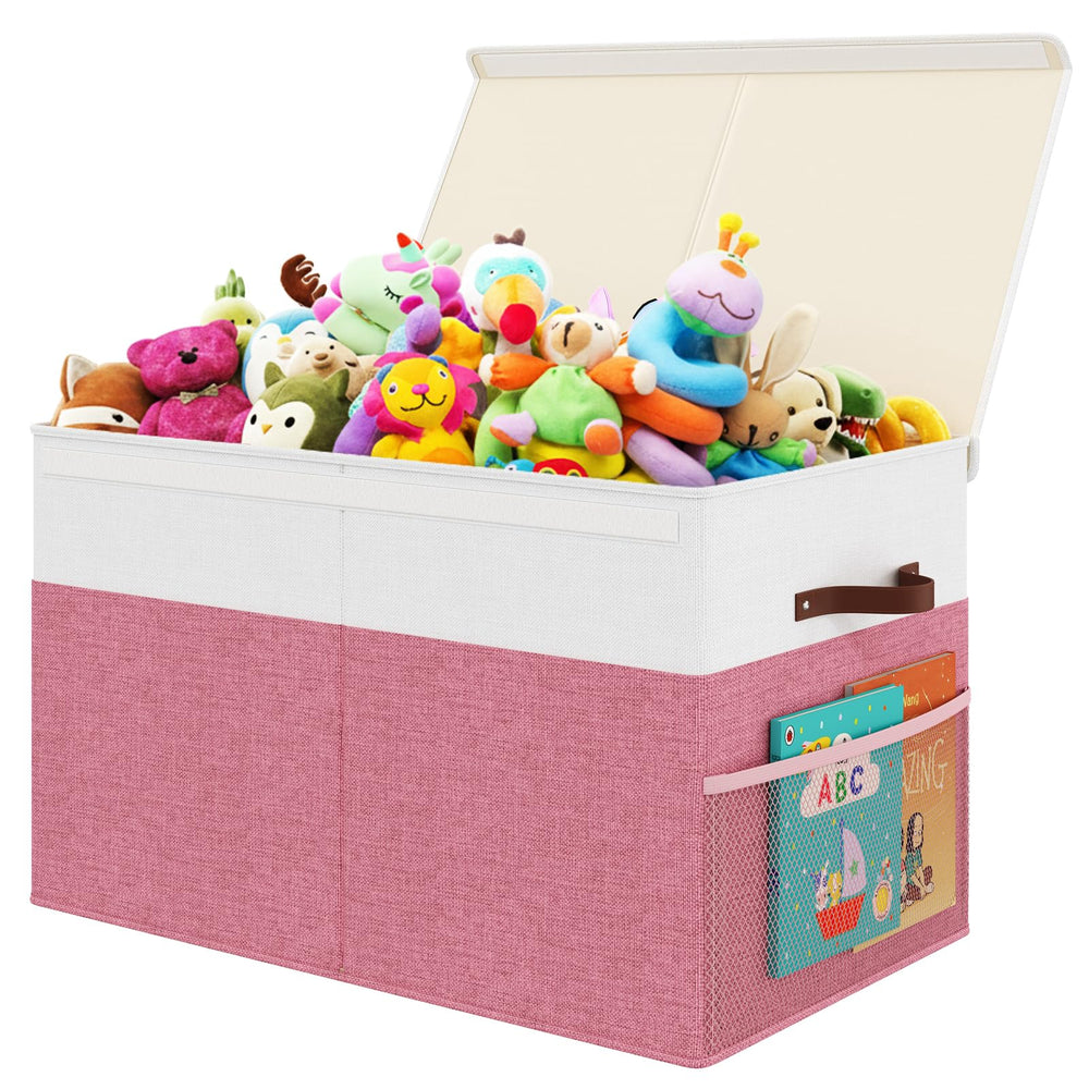 Fineonly large toy storage box lid keeps toys tidy and hidden for a calmer playroom.