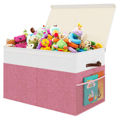 Fineonly large toy storage box lid keeps toys tidy and hidden for a calmer playroom.