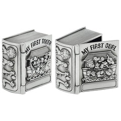 FINGERINSPIRE My First Curl box with open book design for precious keepsake storage.