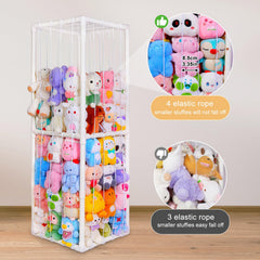 FIOBEE elastic-rope connectors keep plush safely in place.