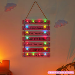 fiobee inspirational wall art with seven panels inspires daily motivation for kids.