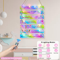FIOBEE kids room decor featuring inspirational sayings.