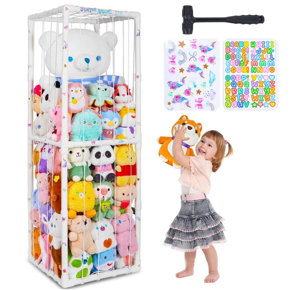 FIOBEE stuffed-animals-zoo assembly shows spacious plush storage.