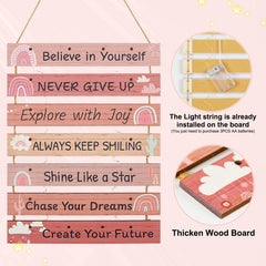 FIOBEE wooden seven-panel wall art with durable construction.