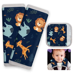 FIODAY seat belt cover pad for baby with plush fabric showing skin-friendly cushioning