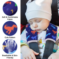 FIODAY blue dinosaur pad with stroller attachment, universal fit for gear.