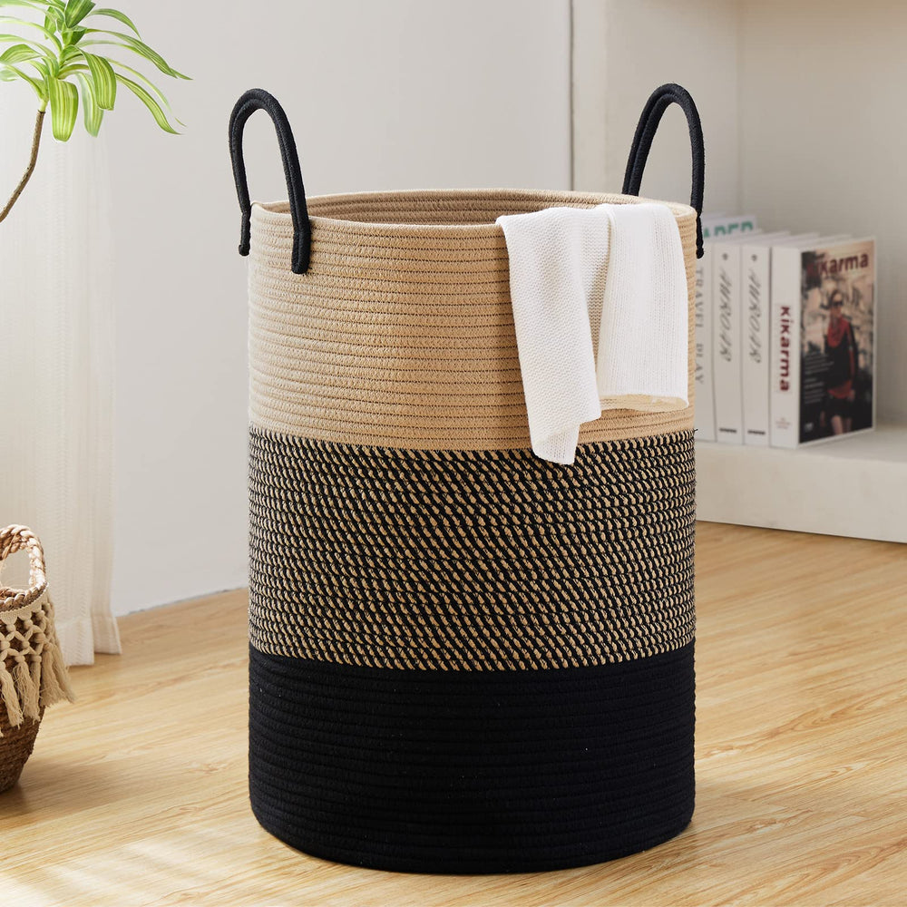 Fiona's magic 58L laundry hamper with ample capacity for clothes and towels.