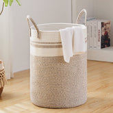 Fiona's magic 72L hamper front view shows spacious storage for blankets.