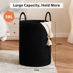 Fiona's Magic rope basket stores blankets neatly to keep bedrooms tidy