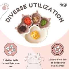 Firgi Meow strong suction base keeps plate secure during meals.
