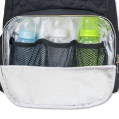 Fisher-Price Morgan diaper bag with changing pad for quick diaper changes