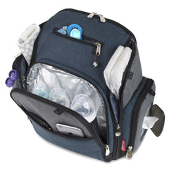 Fisher-Price FastFinder blue changing pad is portable and wipeable for easy diaper changes.