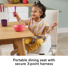 Fisher-Price Panda booster seat with non-skid base for stable dining