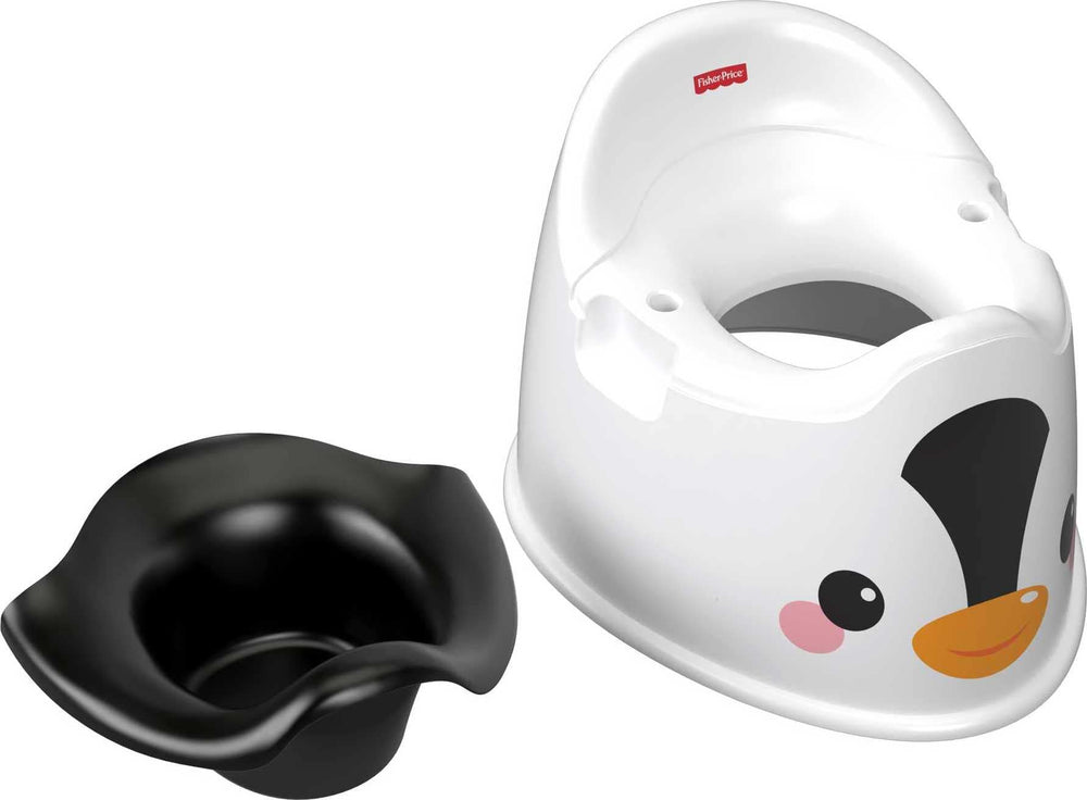 Fisher-Price Toddler Penguin Potty face: inviting seat helps build confidence during potty training.