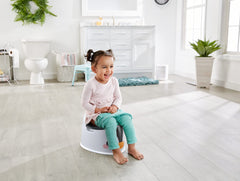 Fisher-Price Penguin Potty removable bowl offers quick, easy cleaning after each use.