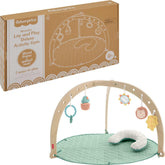 Fisher-Price wood frame and soft playmat for lay-and-play sessions