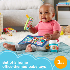 Fisher-Price Work From Home Set crinkle newspaper: textured play with soft sound