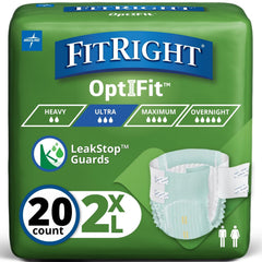 FitRight Ultra Briefs XX-Large pack-20, discreet daily protection for comfort.