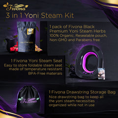 FIVONA herbal-blend-50g-pouch provides calming, cooling steam during sessions.
