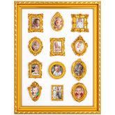 Fiwochic large gold photo board showing 12-month milestone layout for nursery decor