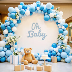 Fixoro Oh Baby sign enhances baby shower decor as a focal point