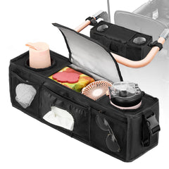 Fizentia parent console with wagon straps keeps belongings secure during bumpy rides.
