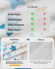 FJORHAL bamboo sleep sack four-way-stretch supports natural movement