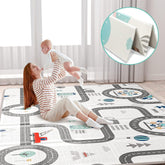 FLAGAV baby play mat top view shows expansive area for safe, spacious play