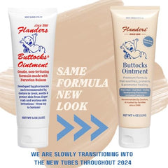 Flanders Buttocks Ointment USA-made label highlights trusted formulation for families.