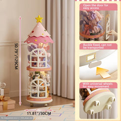Flarelyare zoo storage tube transparent walls enabling quick toy spotting.