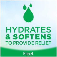 Fleet Enema saline ready-to-use 4.5 oz bottle being poured for simple administration