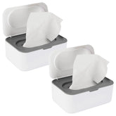 Flenpptly 2-pack baby wipes dispenser gray keeps wipes organized for on-the-go use