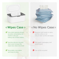 Flenpptly large mouth wipes dispenser gray with wide opening