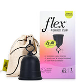 Flex Cup Starter Kit cover showing full-fit Size 02 for beginners.