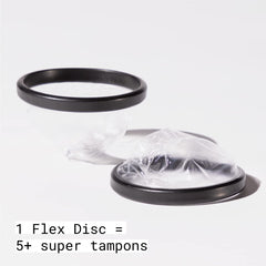 Flex Disc worn during swimming; freedom to move