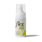 FLEX Foaming Cleanser bottle pump for gentle cleansing of skin and cups.