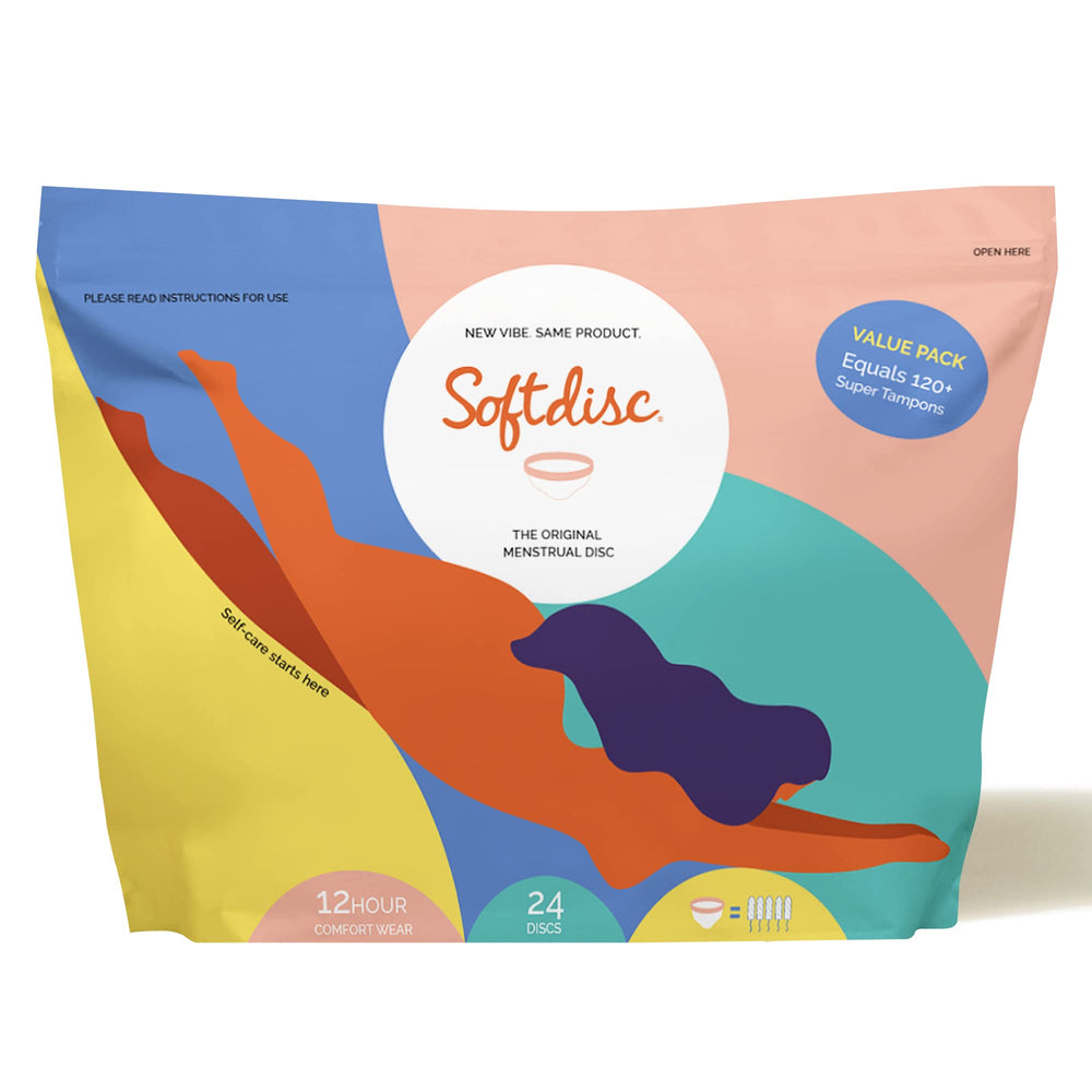 FLEX Softdisc packaging shows 24 discs for on-the-go use
