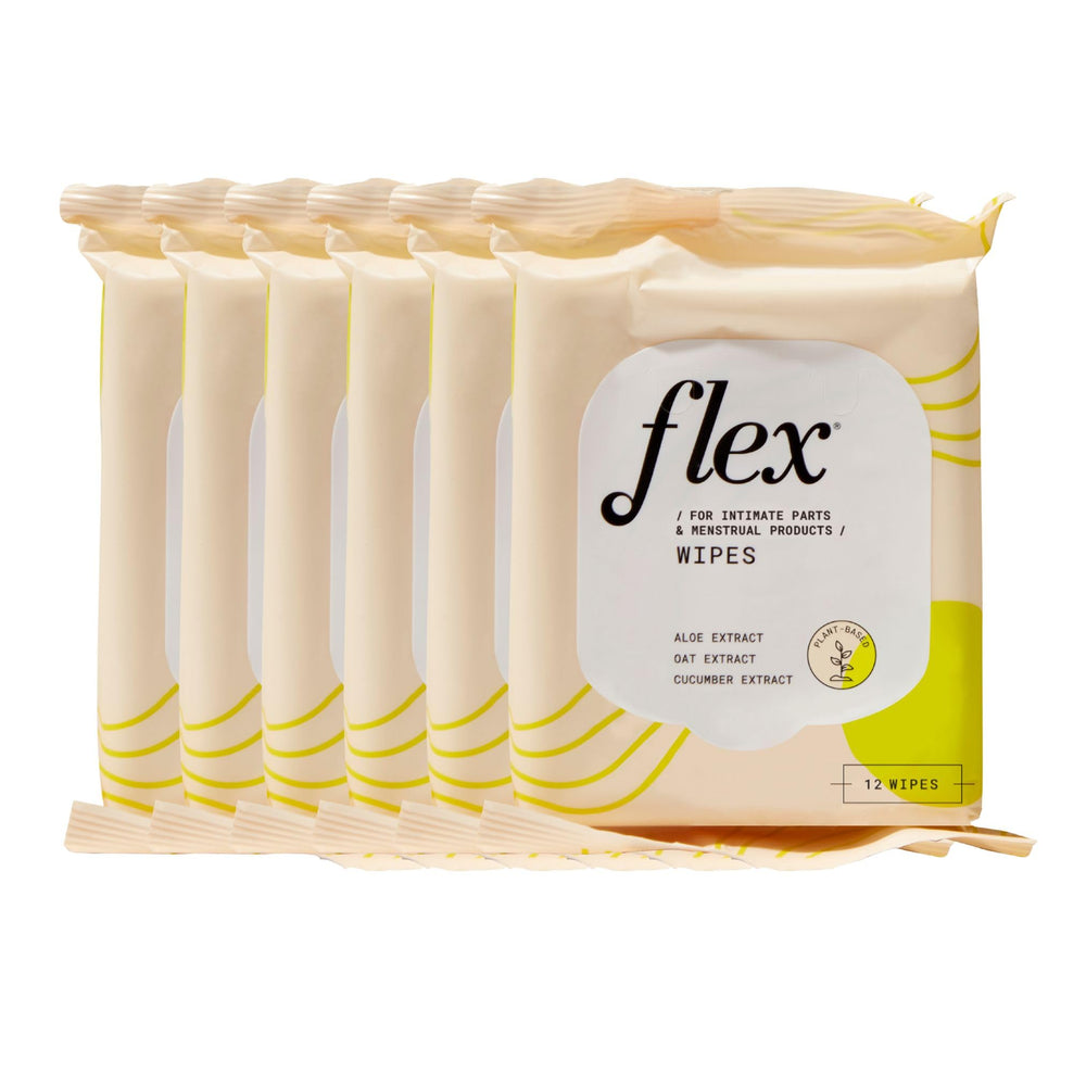 Flex Wipes offer soft, gentle cleansing on skin for sensitive areas.