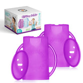 Flipping Holder balance bottle pour shows stability for mess-free sips and drinks.