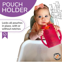 Flipping Holder open-bottom view shows juice-box compatibility for neat snacking.