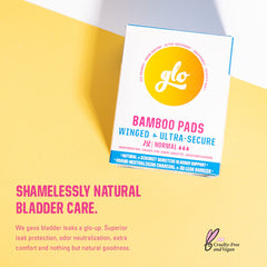 Close-up of FLO glo bamboo texture showing natural softness for sensitive bladders.