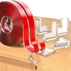 Floatlive edge corner protector applied to a table corner guarding kids from sharp edges