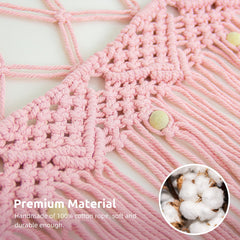FLOCNOKY handwoven-cotton-rope-hammock provides strong, space-saving storage for toys.