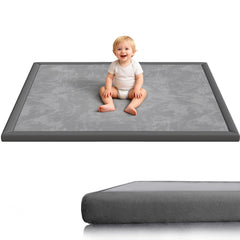 Floisdace baby play mat with 1.3-inch memory foam cushions tummy time sessions