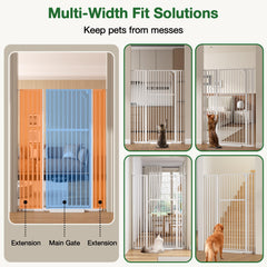 Floisdace pressure mount setup offers tool-free, wall-to-wall security.